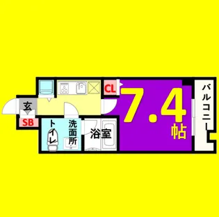 1Kの間取り画像