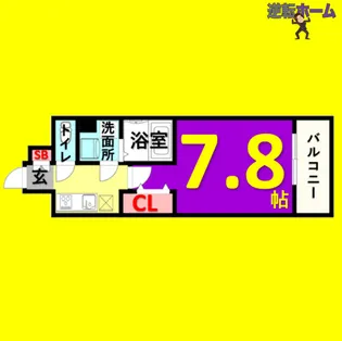 1Kの間取り画像