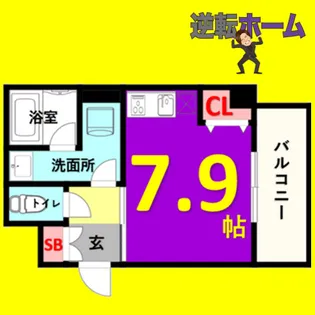 1Rの間取り画像