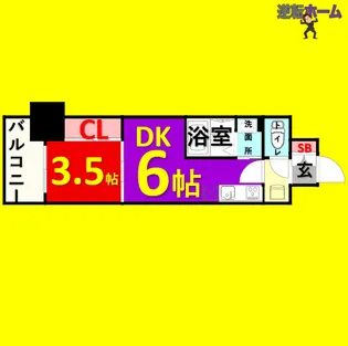 L&Cレジデンス鶴舞公園【4階】の間取り