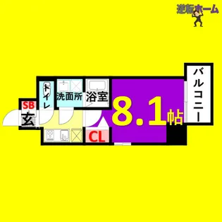 1Kの間取り画像