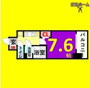 1Kの間取り画像