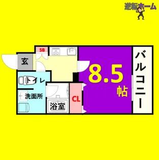 プロシード大須【4階】の間取り