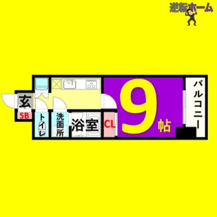 エルスタンザ葵【11階】の間取り