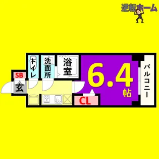 1Kの間取り画像