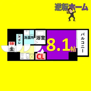 1Kの間取り画像