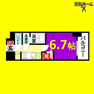 1Kの間取り画像