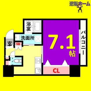マリーベル栄【7階】の間取り