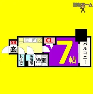 1Kの間取り画像