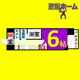 アドバンス名古屋ブランシュ【6階】の間取り