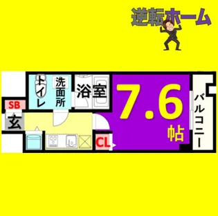 1Kの間取り画像