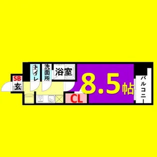 1Kの間取り画像