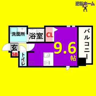 1Kの間取り画像