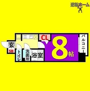 1Kの間取り画像