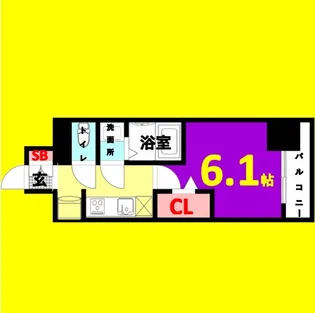 1Kの間取り画像