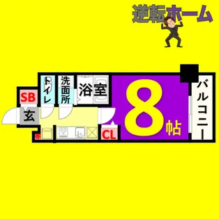 1Kの間取り画像