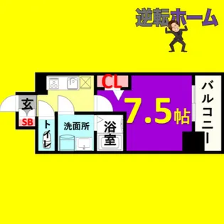 1Kの間取り画像