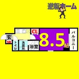 プランドール那古野【9階】の間取り