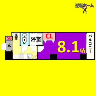ベル黒川【4階】の間取り