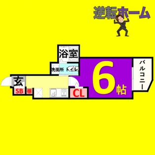 1Kの間取り画像