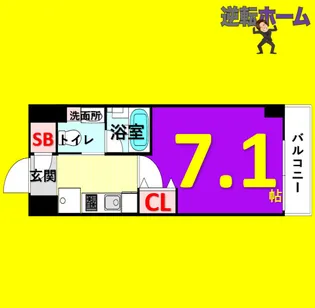 ルネフラッツ浄心【402号室】の間取り