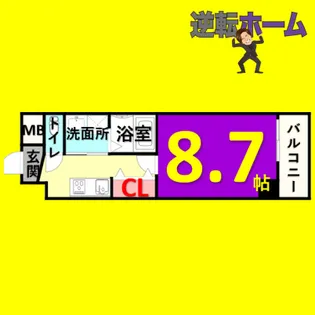 インプルーブ葵【9階】の間取り
