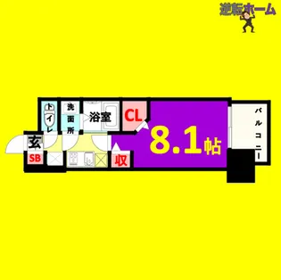 1Kの間取り画像