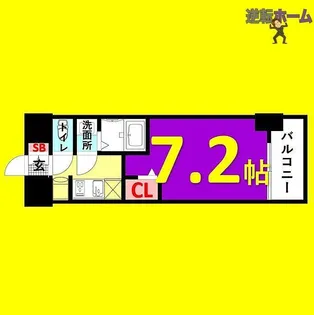 プレサンス上前津エレスタ【7階】の間取り