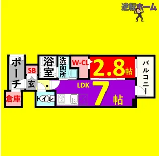 エステムコート名古屋黒川シャルマン【2階】の間取り