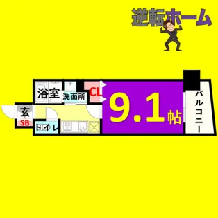 1Kの間取り画像