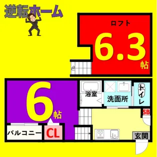 1Kの間取り画像