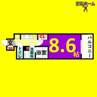 フローラル東別院【13階】の間取り