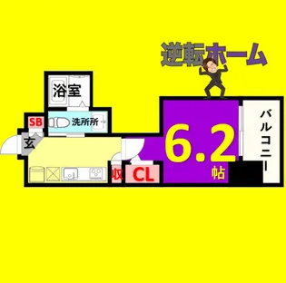 1Kの間取り画像