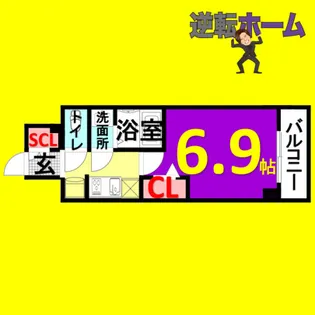 1Kの間取り画像