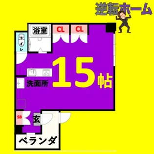 ジラールペルゴ【6階】の間取り
