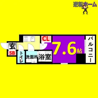 1Kの間取り画像