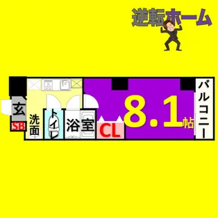 ベル黒川【5階】の間取り