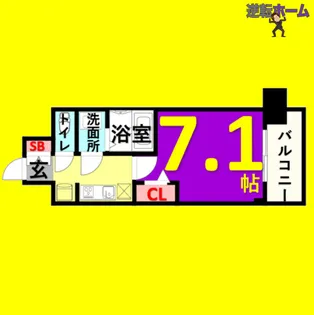 プレサンス THE 栄【6階】の間取り