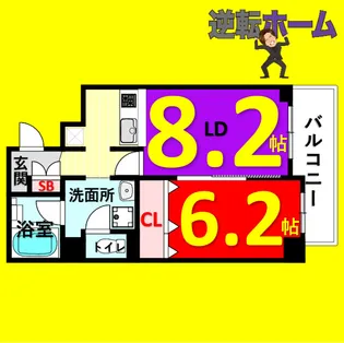 1LDKの間取り画像