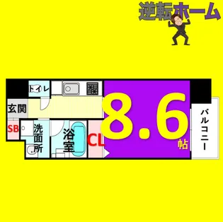 オープンブルーム八田StationFront(旧:RESIDENCIA八田StationFro【402号室】の間取り