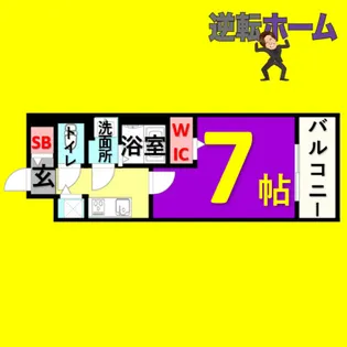 1Kの間取り画像