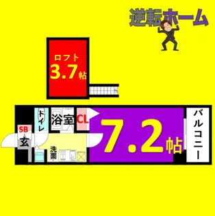 1Kの間取り画像