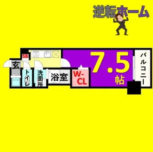 1Kの間取り画像