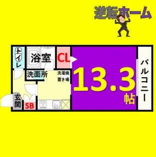 1Rの間取り画像