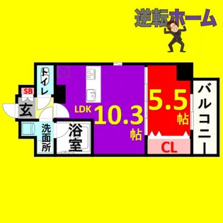 1Kの間取り画像