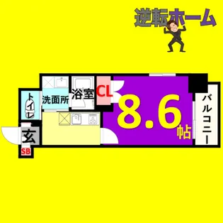 プランベイム大須駅前【6階】の間取り