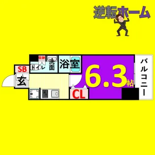 ルネフラッツ庄内通駅前【2階】の間取り