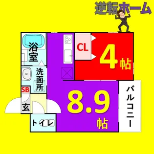 1LDKの間取り画像
