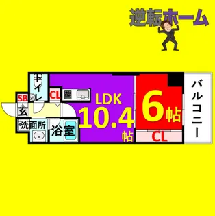 1LDKの間取り画像