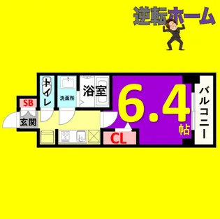 1Kの間取り画像